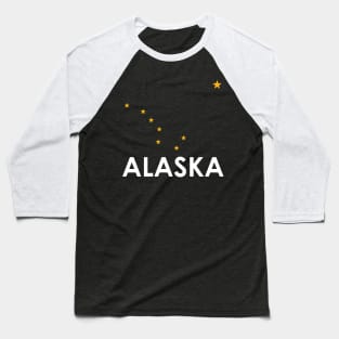 Travel Alaska Flag Stars Baseball T-Shirt